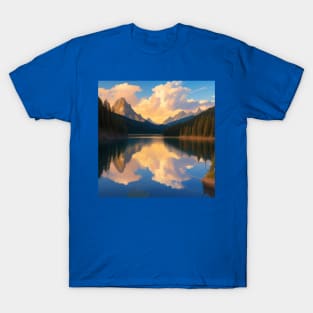 Lovely Mountain Lake in Springtime T-Shirt